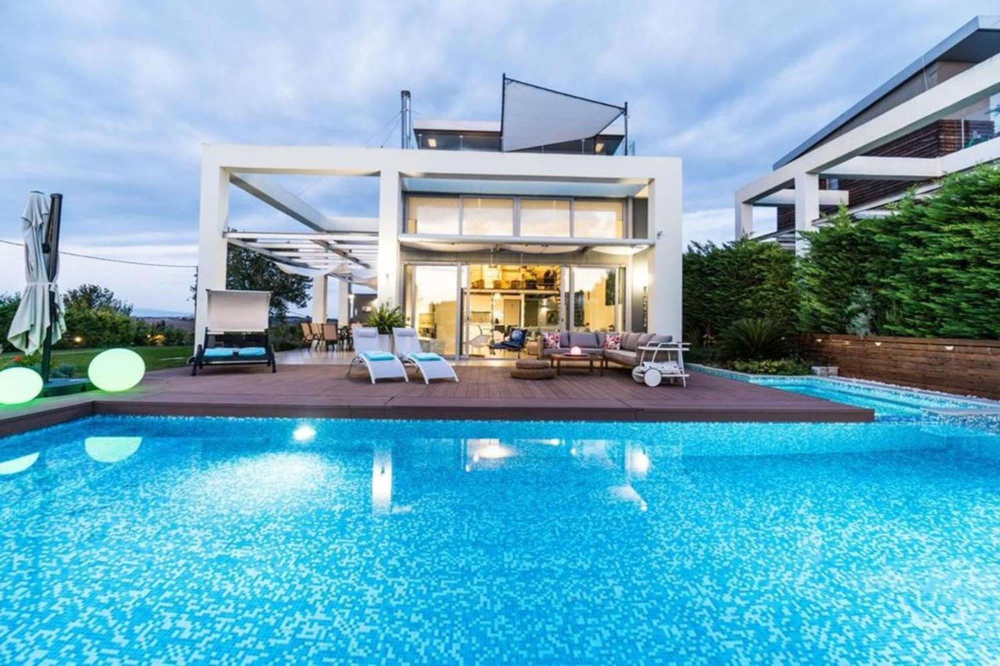 Island Villa Sani Sea View ภายนอก รูปภาพ
