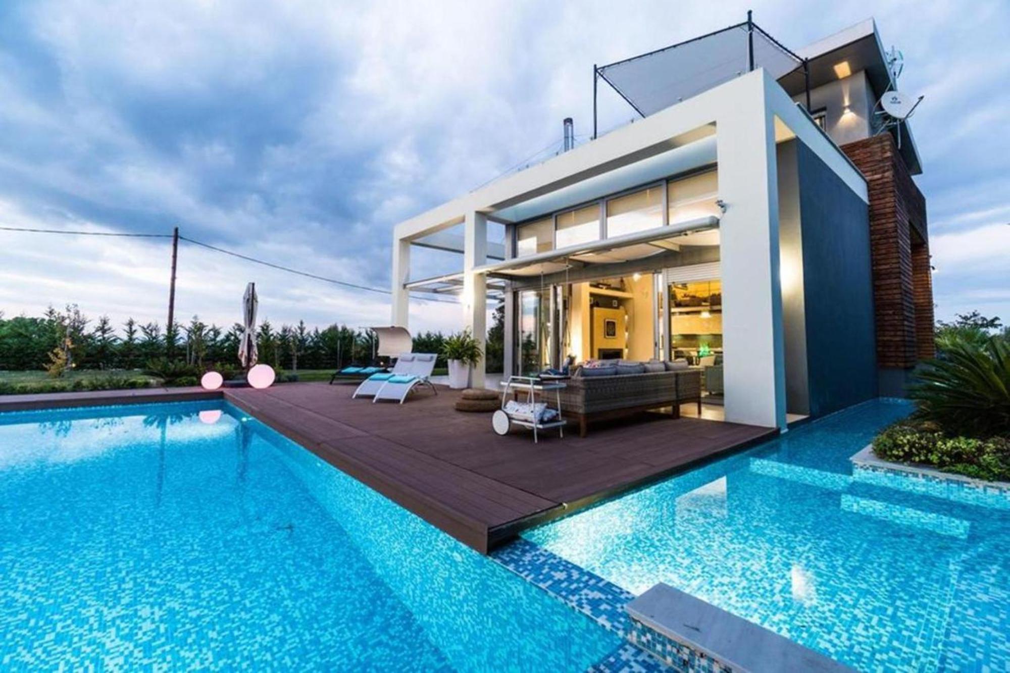 Island Villa Sani Sea View ภายนอก รูปภาพ